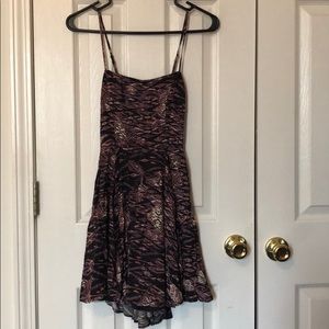 Backless multi color skater style dress.